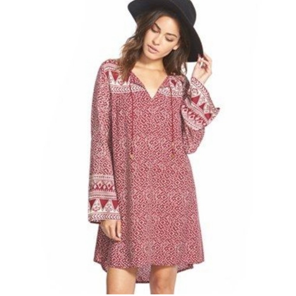 BILLABONG Eternal Winter burgundy tunic dress